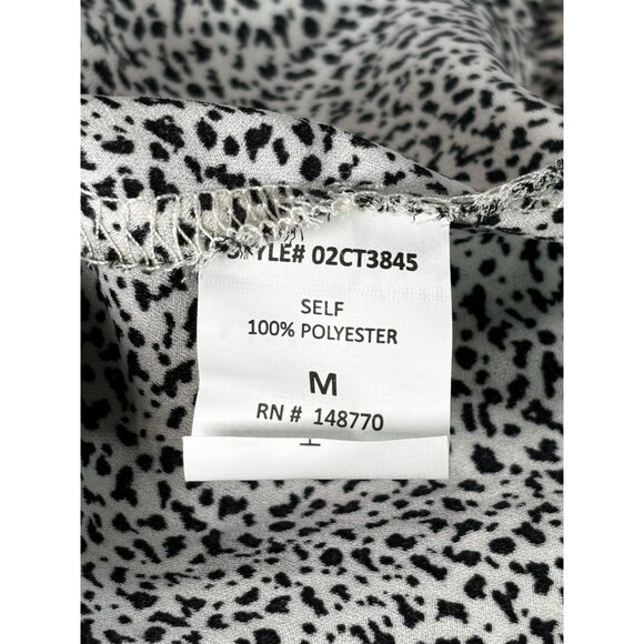 Sienna Sky Womens Polka Dot Sleeveless Top M White & Black Polyester - Picture 5 of 10